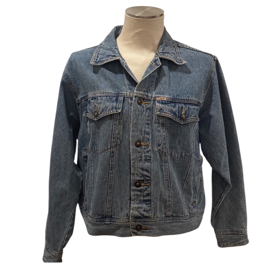 Authentic vintage 1990s Express (EXP) denim Jean jacket classic trucker style